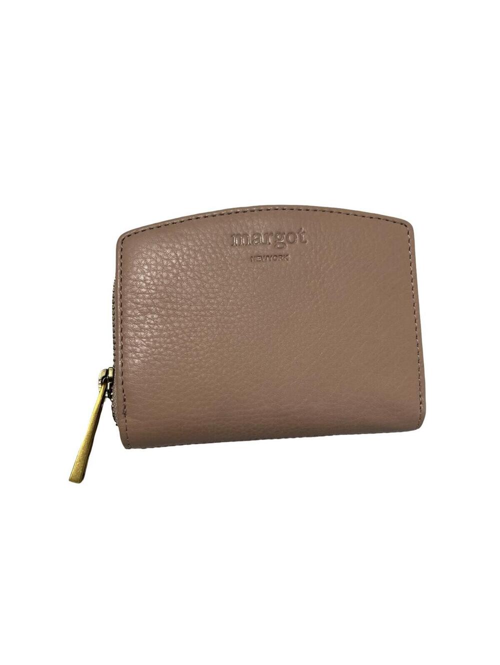 Margot New York Blush Pink Leather Zip Around Wallet‎ Card Holder Coin Purse